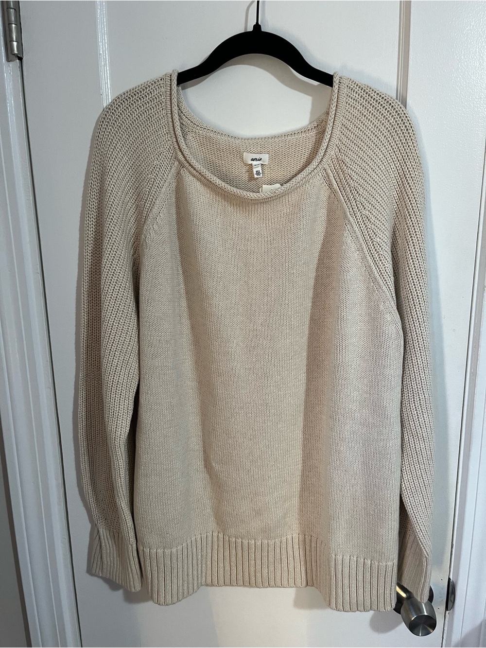 NWT Aerie Cream Knit Oversized Sweater